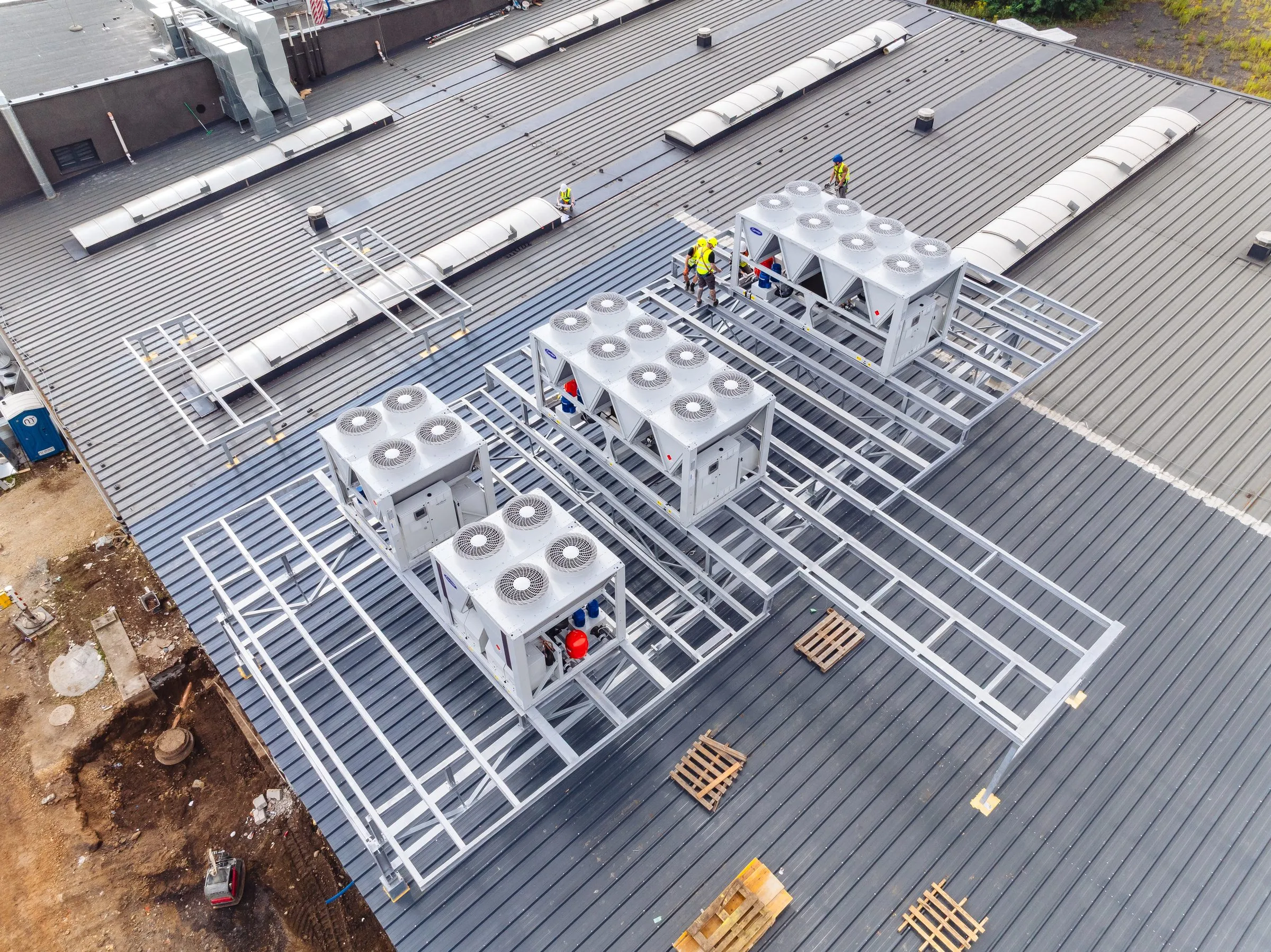 Urządzenia HVAC na dachu